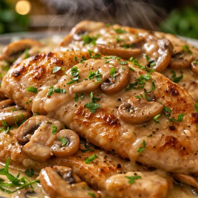 Image of Turkey Cutlets with Tarragon and Mushroom