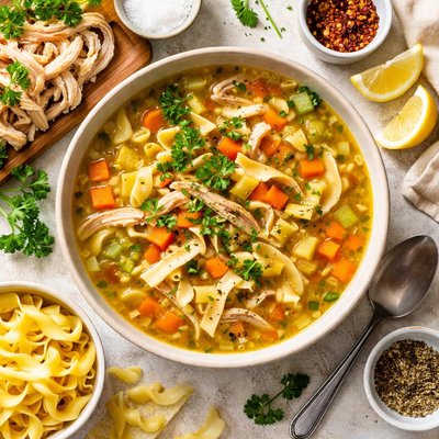 Image of Turkey Homemade Noodle Soup
