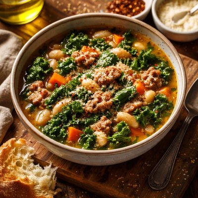 Image of Turkey Italian Sausage Greens Soup