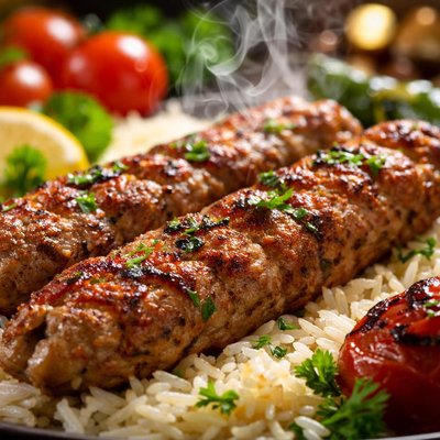 Image of Turkey Kubideh Persian Ground Meat Kabob