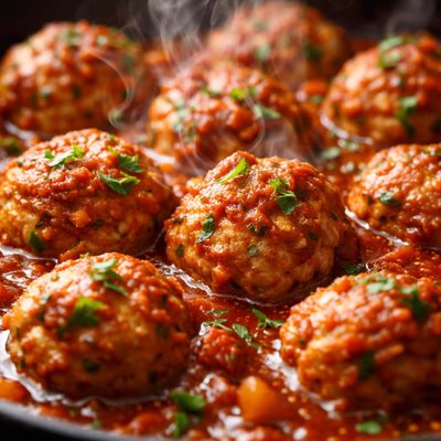 Image of Turkey Meatballs in Paprika Tomato Sauce
