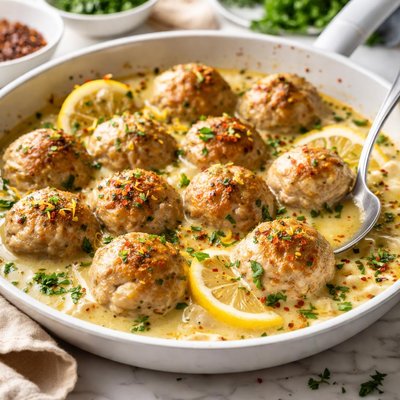 Image of Turkey Meatballs with Lemon Sauce