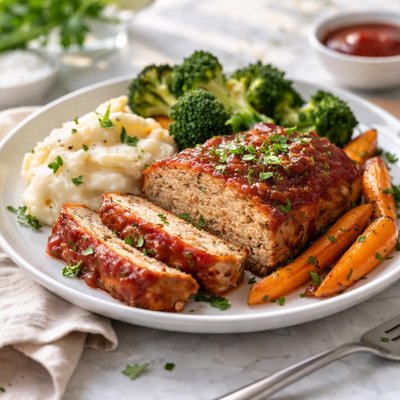 Image of Turkey Meatloaf and Vegetables