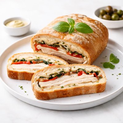 Image of Turkey Mozzarella and Swiss Cheese Picnic Loaf