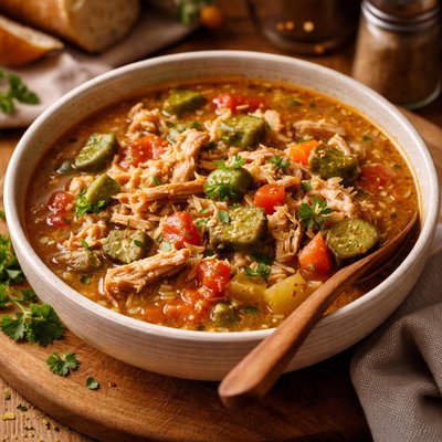 Image of Turkey Okra and Rice Soup