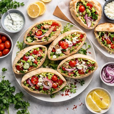 Image of Turkey Onion Tomato Pita Pockets