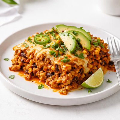 Image of Turkey or Beef Enchilada Casserole
