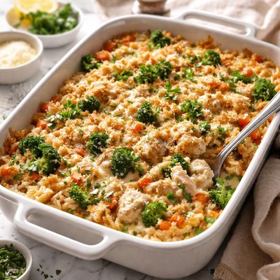 Image of Turkey or Chicken Rice Casserole