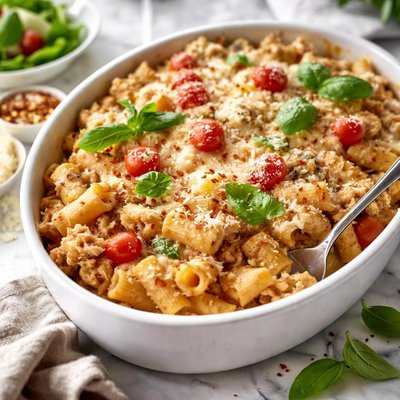 Image of Turkey Pasta and Three Cheese Casserole