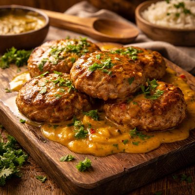 Image of Turkey Patties with Curry Sauce