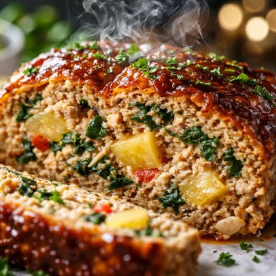 Image of Turkey Pineapple Spinach Meatloaf
