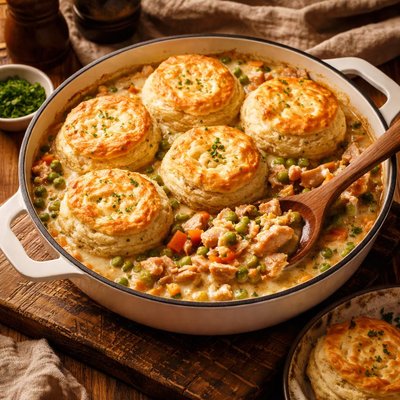 Image of Turkey Pot Pie with Biscuits