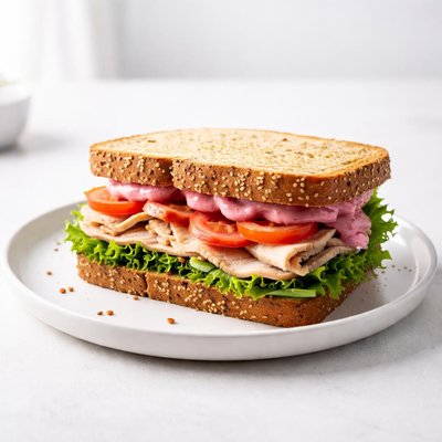 Image of Turkey Sandwich with Cranberry Aioli Low Fat