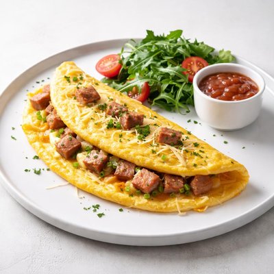 Image of Turkey Sausage and Cheese Omelet
