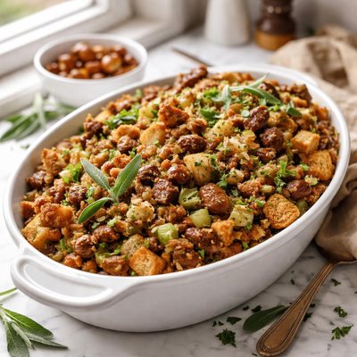 Image of Turkey Sausage and Chestnut Stuffing