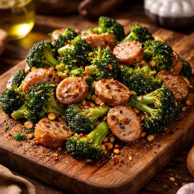 Image of Turkey Sausage with Broccoli