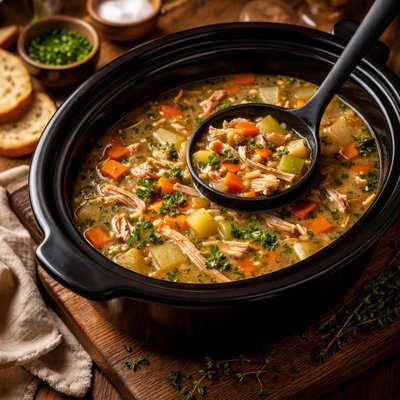 Image of Turkey Soup for the Slow Cooker