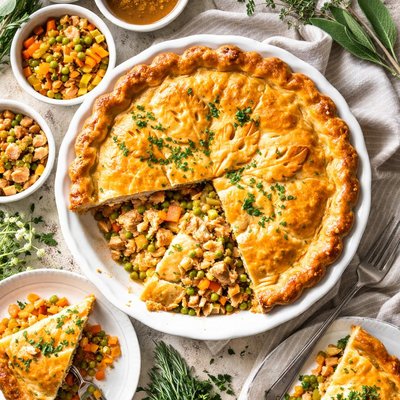 Image of Turkey Stuffing Pot Pie