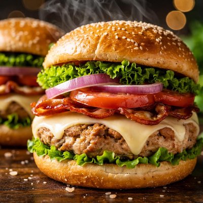 Image of Turkey Swiss Burgers