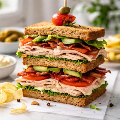 Image of Turkey Turkey Turkey Club on Whole Wheat