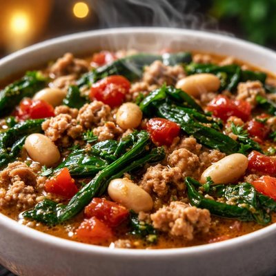 Image of Turkey White Bean Spinach Stew