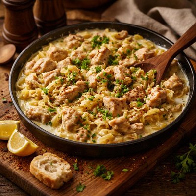 Image of Turkey with Cabbage and Cream Cheese