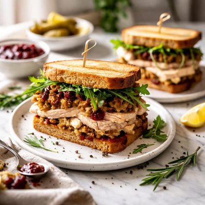 Image of Turkey with Dressing Sandwiches