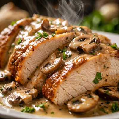 Image of Turkey with Mushroom Sauce
