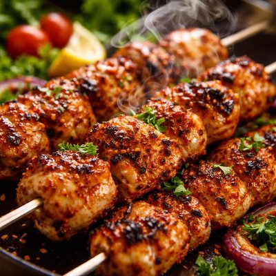 Image of Turkish Chicken Kebabs with Aleppo Pepper