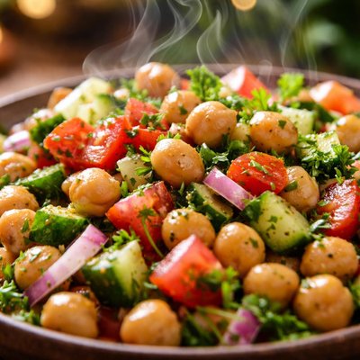 Image of Turkish Chickpea Salad Nohut Salatasi