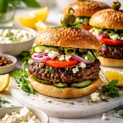 Image of Turkish Feta Burgers
