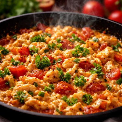Image of Turkish Scrambled Eggs Menemen