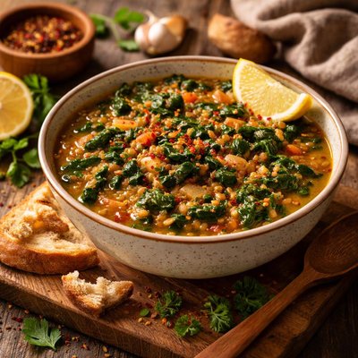 Image of Turkish Spinach and Lentil Soup