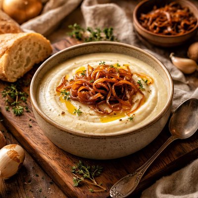 Image of Turnip Cream with Caramelized Onions