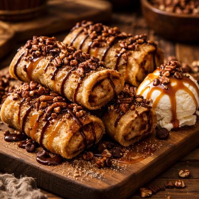 Image of Turtle Chimichangas Dessert