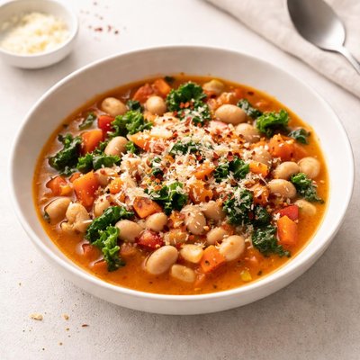 Image of Tuscan Bean and Pasta Soup