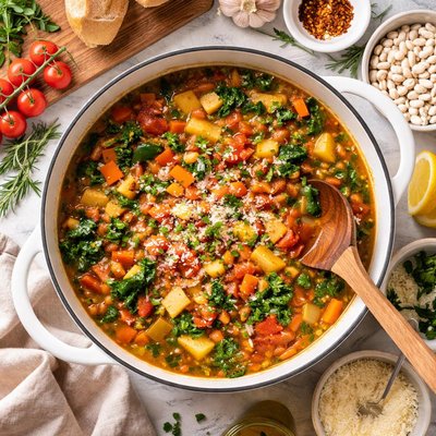 Image of Tuscan Bean and Vegetable Soup