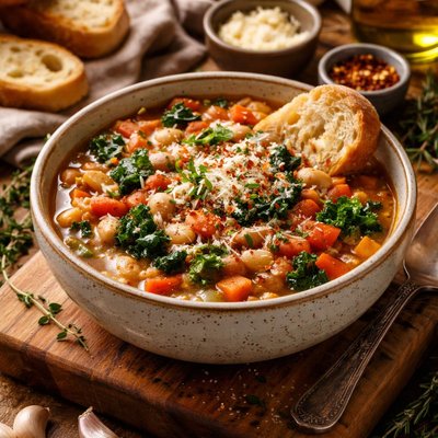 Image of Tuscan Cannellini Bean Soup Vegetarian
