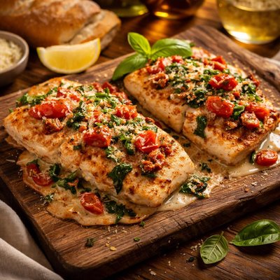 Image of Tuscan Halibut for Two