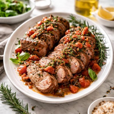 Image of Tuscan Herb Tomato Pork Tenderloin