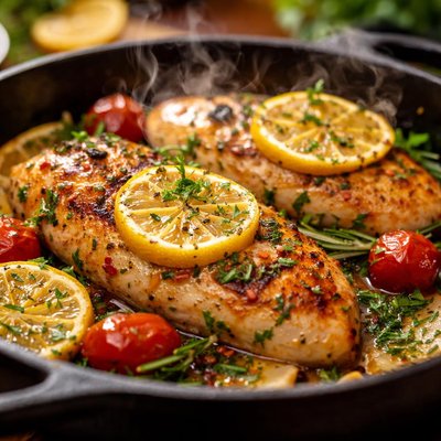 Image of Tuscan Lemon Chicken Skillet or Grill