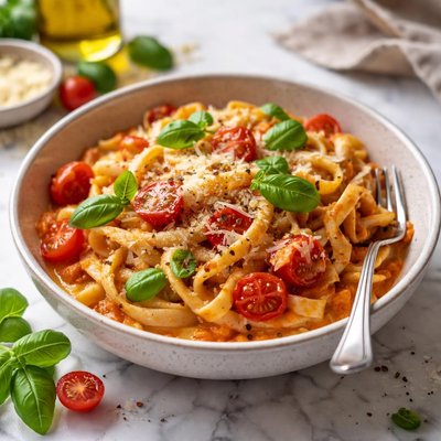 Image of Tuscan Pasta with Tomato Basil Cream