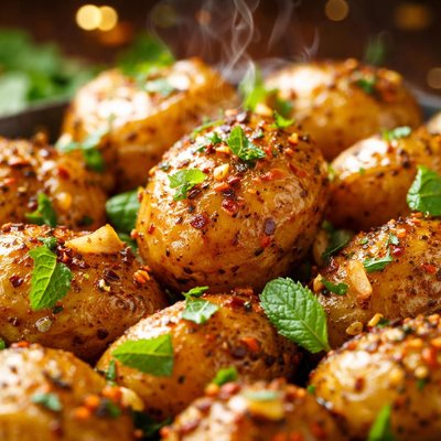 Image of Tuscan Potatoes Mint and Garlic Roasted Potatoes