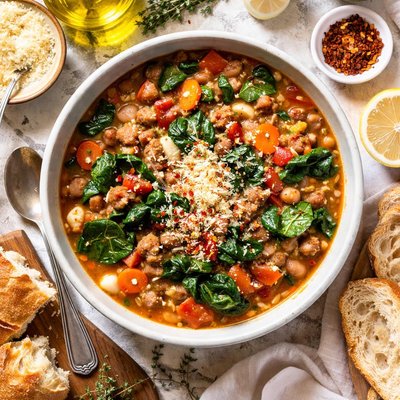 Image of Tuscan Spinach Bean Soup