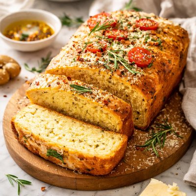 Image of Tuscan Style Cornbread Polenta Bread