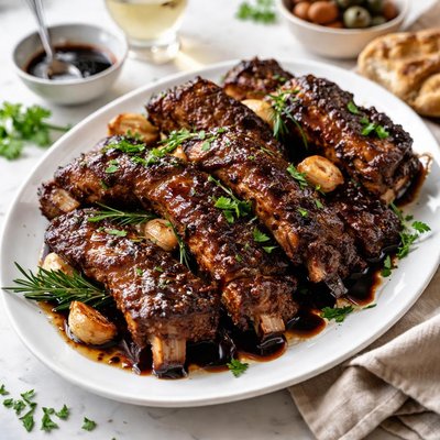 Image of Tuscan Style Slow Roasted Spareribs with Balsamic Glaze