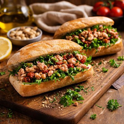 Image of Tuscan Tuna and White Bean Sandwiches