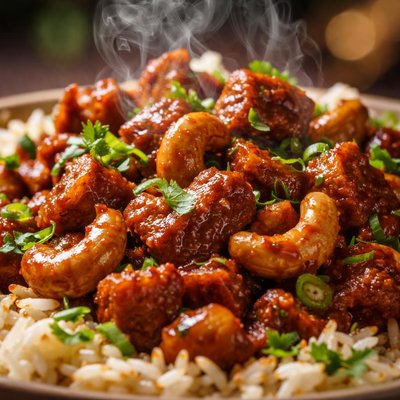 Image of Tvp and Cashew Bbq Vegan Delight