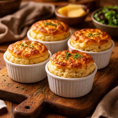 Image of Twice Baked Cheese Souffles