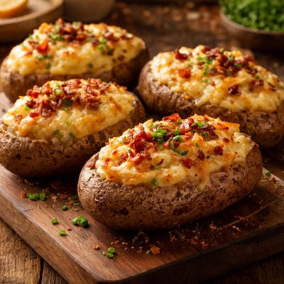 Image of Twice Baked Gouda Stuffed Potatoes